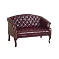 Traditional Love Seat - Oxblood