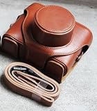 Bluecell Light Brown leather classic DC digital camera protection case/bag/cover for Fujifilm X10 EXR CMOS with f2.0-f2.8 4x Optical Zoom Lens + Free Bluecell Cable Tie