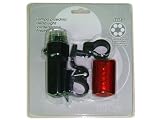 GSI Super Quality Headlight and Rear Light Combo Set For Bike, Bicycle and Motorbike - 6 Bright LED Bulbs - Mounting Brackets Included