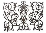 Vineyard Cast Iron Scroll Fireplace Screen Single Panel Vineyard Cast Iron Scroll Fireplace Screen Single Panel