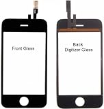 Replacement Apple Iphone 3gs Cracked Lcd Glass Digitizer Touch Surface Screen Cover Replacement Part + Tools + Guide ( Not for Iphone 3g )