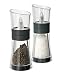 Cole and Mason Inverta Flip Soft Touch Salt Mill, Black Rubber and Clear Acrylic