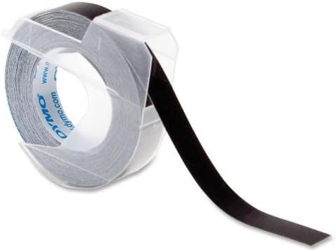 Wholesale CASE of 25 - Dymo Self-Adhesive Vinyl Embossing Tape-Vinyl Tape, Glossy, 3/8"x9-4/5', Black