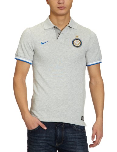 NIKE Herren Kurz&auml;rmliges Poloshirt Inter Mailand Authentic Grand Slam, grey heather/royal  Preisvergleich