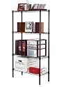 Focus Products Group 21856 Black 5 Tier Shelf Rack