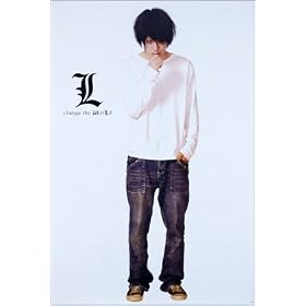 Death Note L thumb-sucking Light Yagami Kira POSTER 23.5 x 34 manga movie (poster sent from USA in PVC pipe)