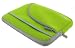 Netbook Neoprene Sleeve Case for HP Mini 110-1109NR 10.1-Inch White (Invisible Zipper Tri-Pocket - Neon Green)