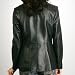 BGSD Women's Classic Three-Button New Zealand Lambskin Leather Blazer in Black or Brown - Misses & Petite image 7