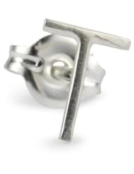 Melissa Joy Manning "Alphabet" Silver Initial Single Stud Earring