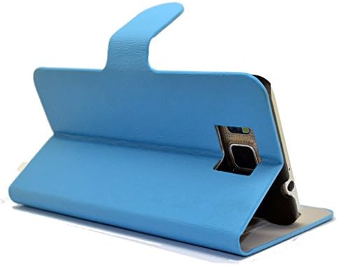 Weview(TM)Samsung Galaxy Alpha G8508S Case - Luxury Wallet PU Leather Case Flip Cover Built-in Card Slots & Stand for Samsung Galaxy Alpha G8508S +free Black Stylus+Two Screen Protectors +Fishbone Cable Winder(Blue)