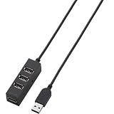 ELECOM PS3用 USB2.0HUB セルフ/バスパワー両用 4ポート ブラック U2H-GM001BK