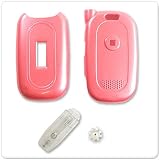 Motorola W315 Solid Pink Crystal Snap-on Case Cover with Removable Belt Clip