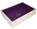 ** NEW **Jewellery Box Stacker with Single Open Deep chamber Medium sized in Cream with New Purple Lining