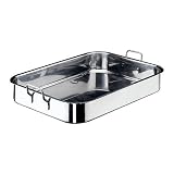 Roasting Pan, Stainless Steel-L 19 5 8'' X W 11 7 8'' X H 3 1 2''