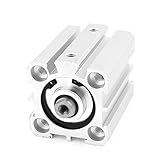 uxcell エアシリンダ アルミニウム材質 ニューマチックアクセサリー シングルロッド デュアルアクション