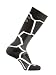 Salomon Mens Fusion Pro Snowboard Socks - Black White S are professional freestyle ski socks from Salomon designed for tricks and jumps in the snow park. With binding protector and forward design, it emulates the natural forward position of the rider.