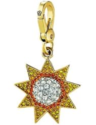 Juicy Couture - Rhinestone Sun / Sunburst / Star / Zodiac - Gold Plated Charm