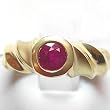 14K Yellow Gold Ruby Ring