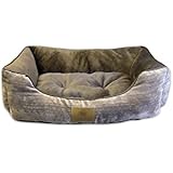 American Kennel Club Mason Cuddler Solid Pet Bed, Large, Brown