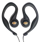 Oklahoma State SportClip Earphones with Wind Up Storage Case for MP3, CD, DVD Players, Black