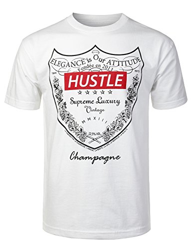URBANCREWS Mens Hipster Hip Hop Hustle Graphic Crewneck T-shirt