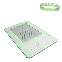 Green Amazon Kindle 2 E-Book Reader Silicone Rubber Skin Cover + A Live*Laugh*Love Wrist Band!!! (Kindle 2 Not Included)