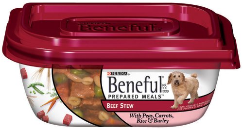 Beneful Prepared Meals Beef Stew Dog Food, 10-Ounce Plastic Container (Pack of 16)