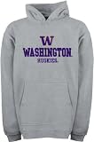 Washington Huskies Youth Grey Tackle Twill Hooded Sweatshirt