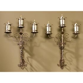 Alamo Southwestern Antique Bronze Iron Wall D?cor Sconce-Pair