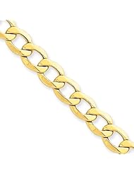 8mm, 14 Karat Yellow Gold, Curb Link Chain - 20 inch
