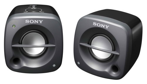 Sony SRSM50B.EU8 tragbarer 2.0 Desktop-Stereolautsprecher für MP3 Player/Laptop schwarz