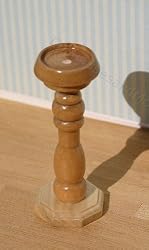 Dollhouse Miniature Oak Wood Pedestal