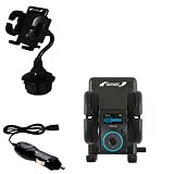 Sandisk Sansa Clip Auto Cup Holder with Car Charger - Uses Gomadic TipExchange