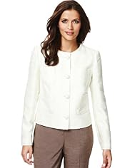 Classic Collection Collarless Tweed Jacket