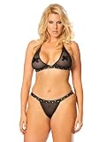 Plus Size Leather Bra Set Gothic Dominatrix Lingerie