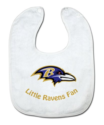 NFL Baltimore Ravens White Snap Bib with Team Logo