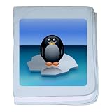 Baby Blanket Sky Blue Cute Baby Penguin