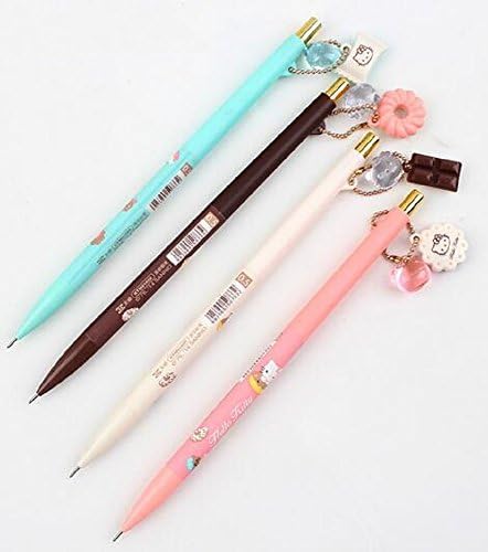 NiceGirl® 8 Cute Creative Mechanical Pencils With Erasers And Leading Refills(8 hanging kitty biscuit)