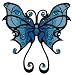 Novelty Iron On Patch - Tattoo Art Blue Tribal Butterfly Animal Applique