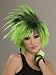 Sexy 80s Punk Rocker Girl Green Halloween Costume Wig Adult