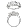 3 Stone CZ Solitaire Wedding Ring 3 Stone CZ Solitaire Wedding Ring
