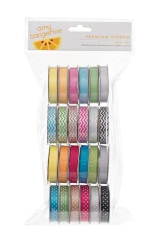 American crafts 24-pack amy tangerine sketchbook premium ribbon