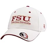 The Game Florida State Seminoles (FSU) White 3 Bar Stretch Fit Hat