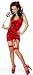 SEXY RED DEVIL LADY FANCY DRESS COSTUME HALLOWEEN SIZE UK 12/14