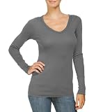 Michael Stars Supima Long Sleeve V-Neck Tee