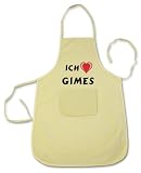 Produkt-Bild: 100% Baumwolle K&uuml;chensch&uuml;rze mit Ich Liebe Gimes