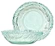 Spanish Recycled Textured Glass Small Round Shallow Bowl 9"Dx2.5"H