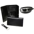 Geoffrey Beene Italian Leather Belt/Wallet Accessory Set