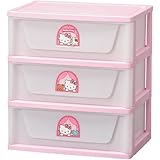 アイリスオーヤマ 《ハローキティシリーズ》キッズワイドチェスト K-543 ピンク