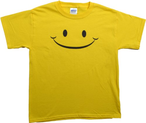 Ann Arbor T-shirt Co. Big Boys' Smiley Face Happy Kid Youth & Toddler T-shirt